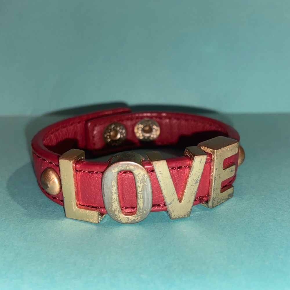 Rustic Red LOVE Wristband